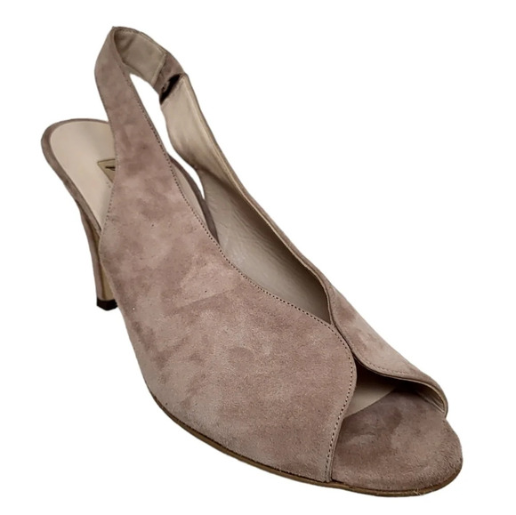 Paul Green Avanti Peep Toe Suede Sling-back Heels - Picture 1 of 7